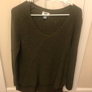 Green scoop neck sweater